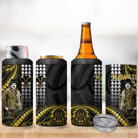 Hawaii Kuhio The Citizen Prince 4 in 1 Can Cooler Tumbler Gold Polynesian Tribal Tattoo LT05 - Polynesian Pride
