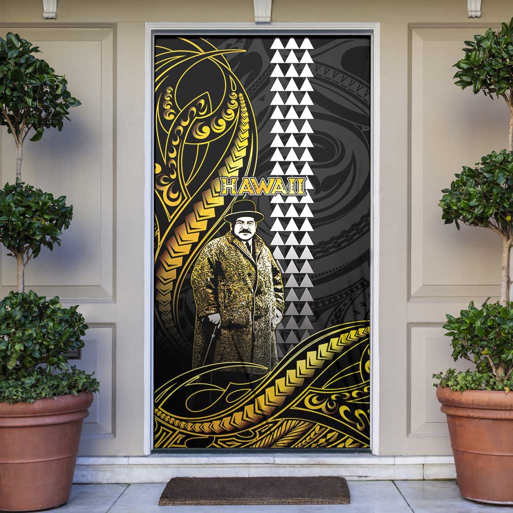 Hawaii Kuhio The Citizen Prince Door Cover Gold Polynesian Tribal Tattoo LT05 Gold - Polynesian Pride