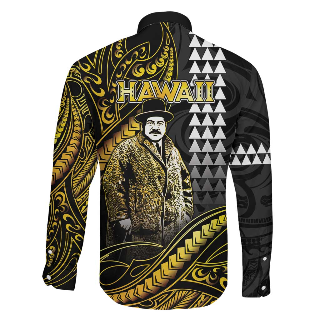 Hawaii Kuhio The Citizen Prince Family Matching Puletasi and Hawaiian Shirt Gold Polynesian Tribal Tattoo LT05 - Polynesian Pride