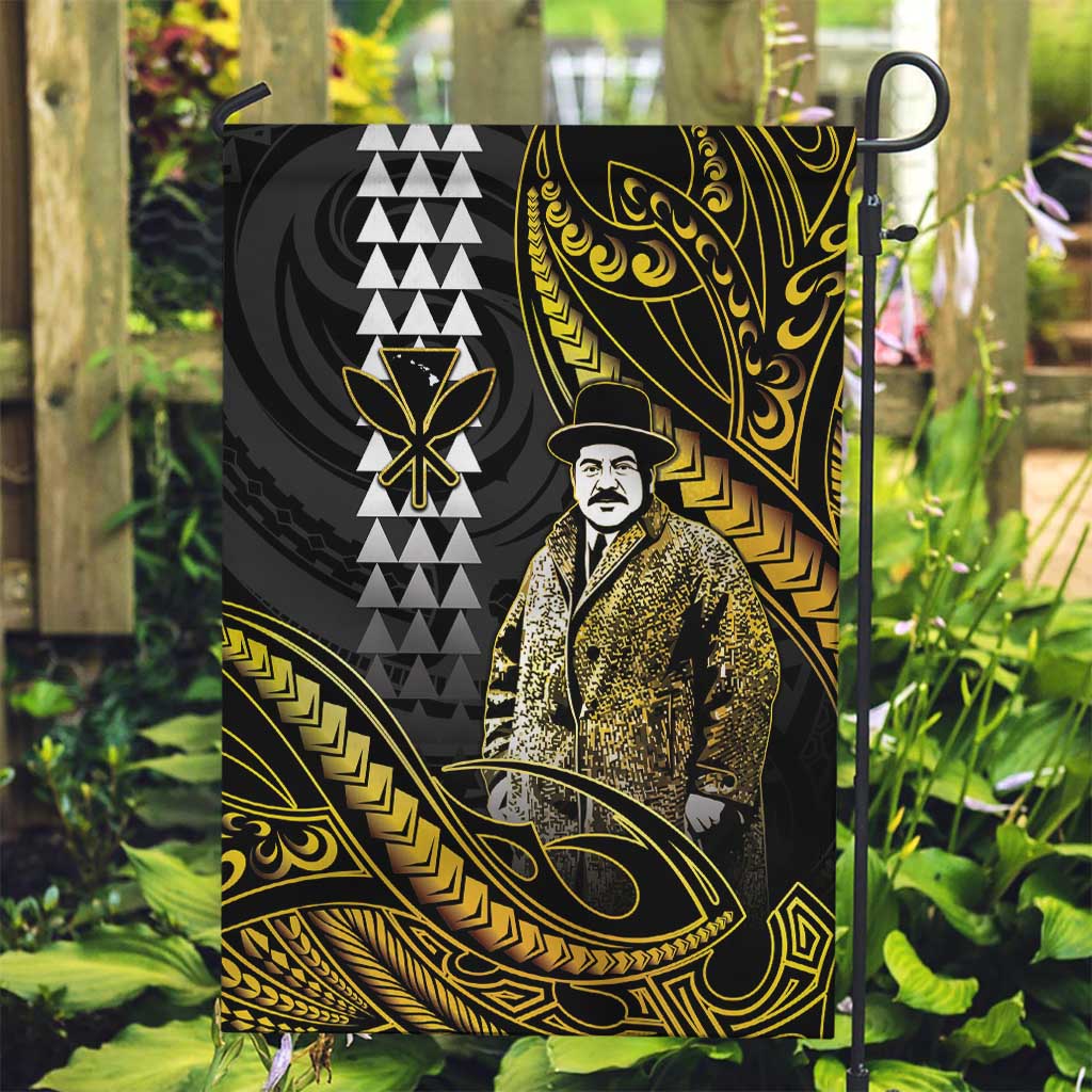 Hawaii Kuhio The Citizen Prince Garden Flag Gold Polynesian Tribal Tattoo
