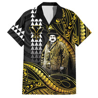 Hawaii Kuhio The Citizen Prince Hawaiian Shirt Gold Polynesian Tribal Tattoo LT05 Gold - Polynesian Pride