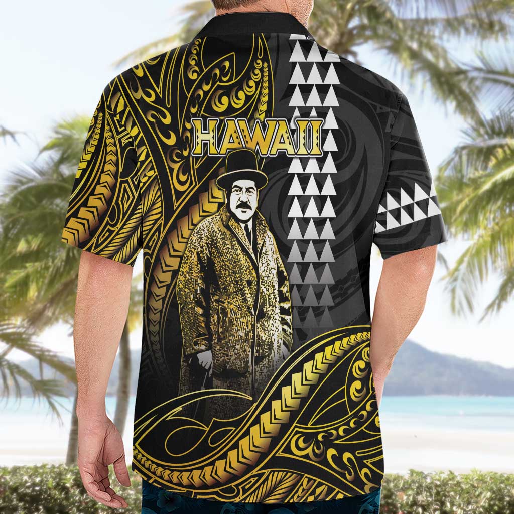 Hawaii Kuhio The Citizen Prince Hawaiian Shirt Gold Polynesian Tribal Tattoo LT05 - Polynesian Pride