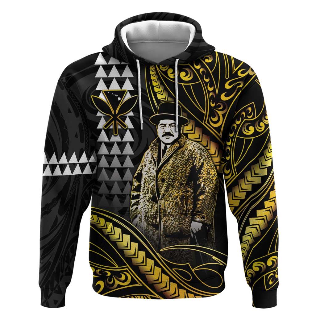 Hawaii Kuhio The Citizen Prince Hoodie Gold Polynesian Tribal Tattoo LT05 Pullover Hoodie Gold - Polynesian Pride