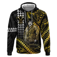Hawaii Kuhio The Citizen Prince Hoodie Gold Polynesian Tribal Tattoo LT05 Pullover Hoodie Gold - Polynesian Pride