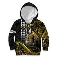 Hawaii Kuhio The Citizen Prince Kid Hoodie Gold Polynesian Tribal Tattoo LT05 Hoodie Gold - Polynesian Pride