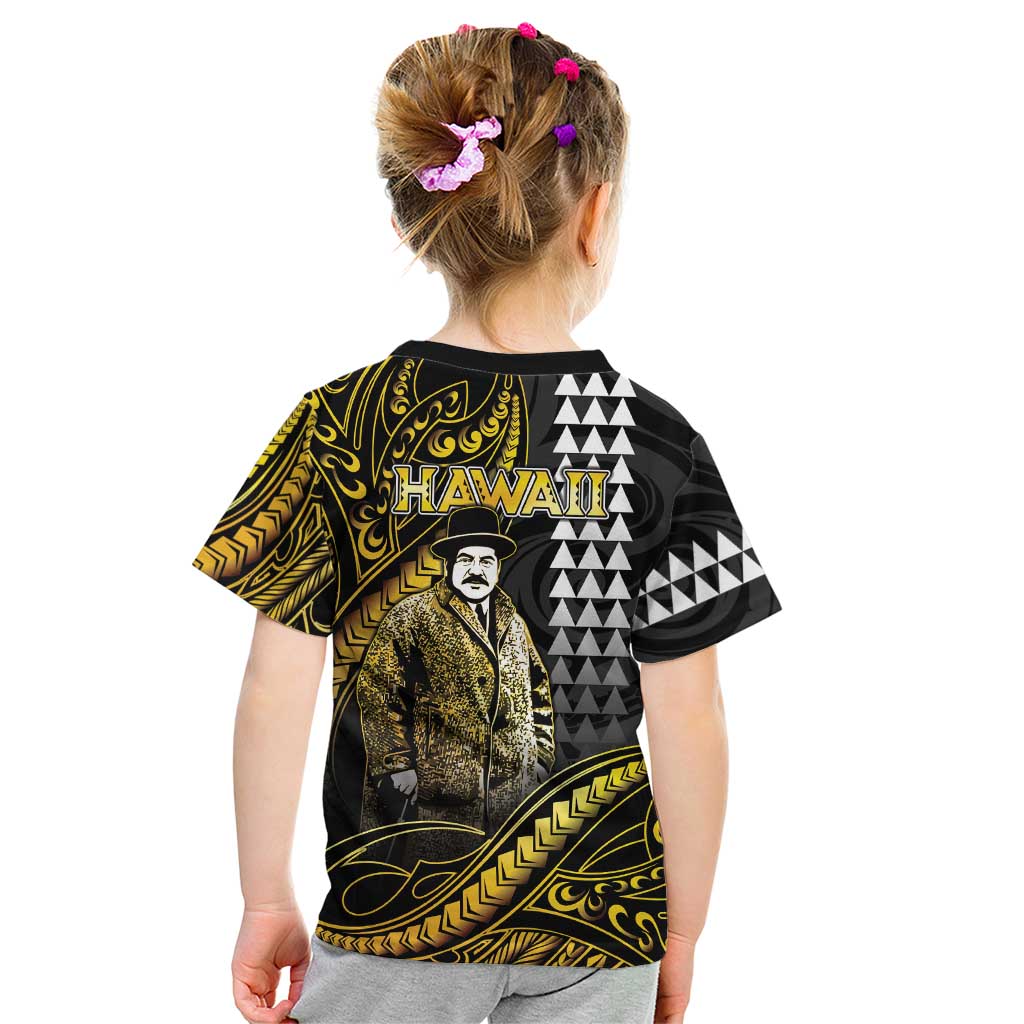 Hawaii Kuhio The Citizen Prince Kid T Shirt Gold Polynesian Tribal Tattoo LT05 - Polynesian Pride