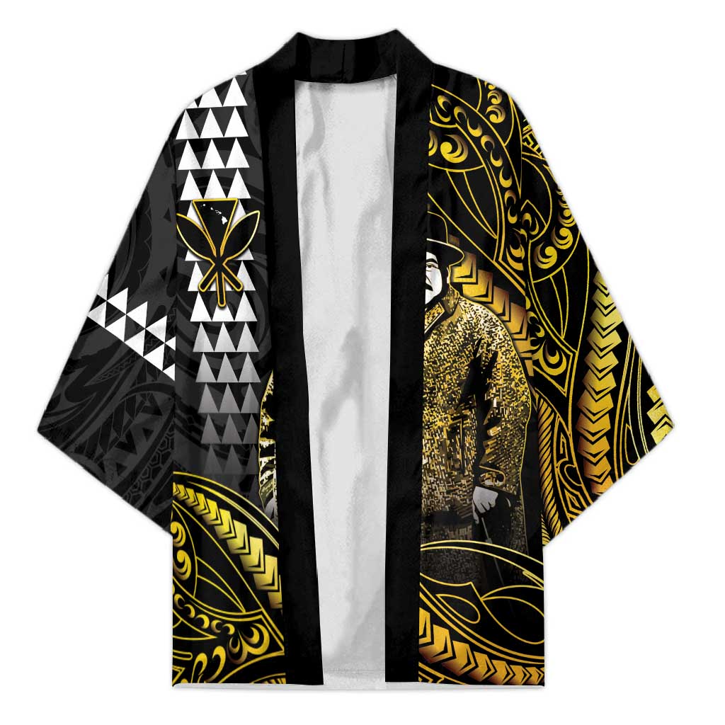 Hawaii Kuhio The Citizen Prince Kimono Gold Polynesian Tribal Tattoo LT05 Unisex Gold - Polynesian Pride