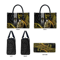 Hawaii Kuhio The Citizen Prince Leather Bag Gold Polynesian Tribal Tattoo LT05 - Polynesian Pride