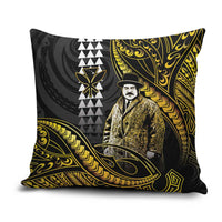 Hawaii Kuhio The Citizen Prince Pillow Cover Gold Polynesian Tribal Tattoo