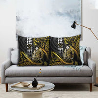 Hawaii Kuhio The Citizen Prince Pillow Cover Gold Polynesian Tribal Tattoo