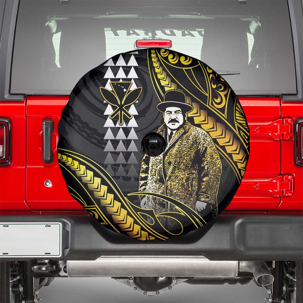 Hawaii Kuhio The Citizen Prince Spare Tire Cover Gold Polynesian Tribal Tattoo LT05 - Polynesian Pride