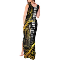 Hawaii Kuhio The Citizen Prince Tank Maxi Dress Gold Polynesian Tribal Tattoo LT05 - Polynesian Pride