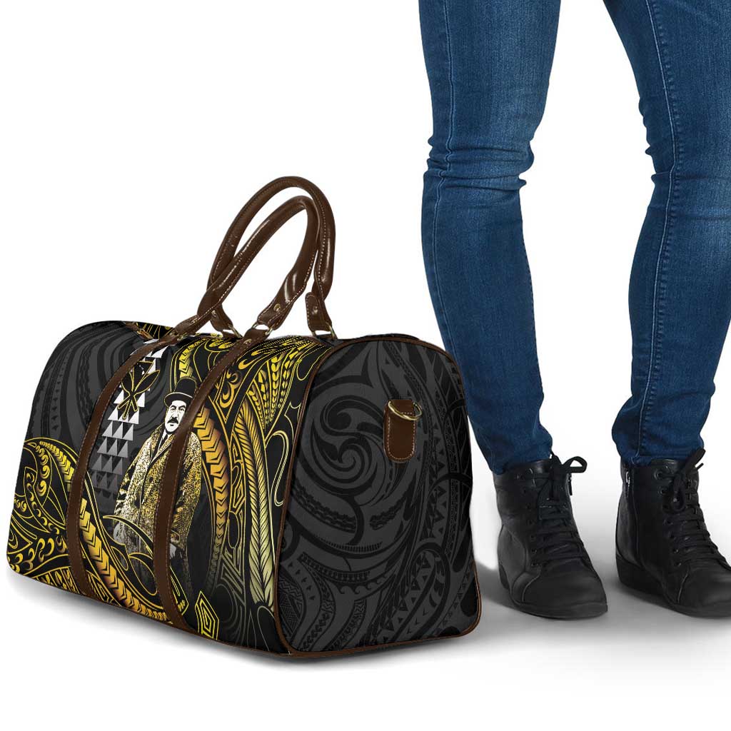 Hawaii Kuhio The Citizen Prince Travel Bag Gold Polynesian Tribal Tattoo LT05 - Polynesian Pride