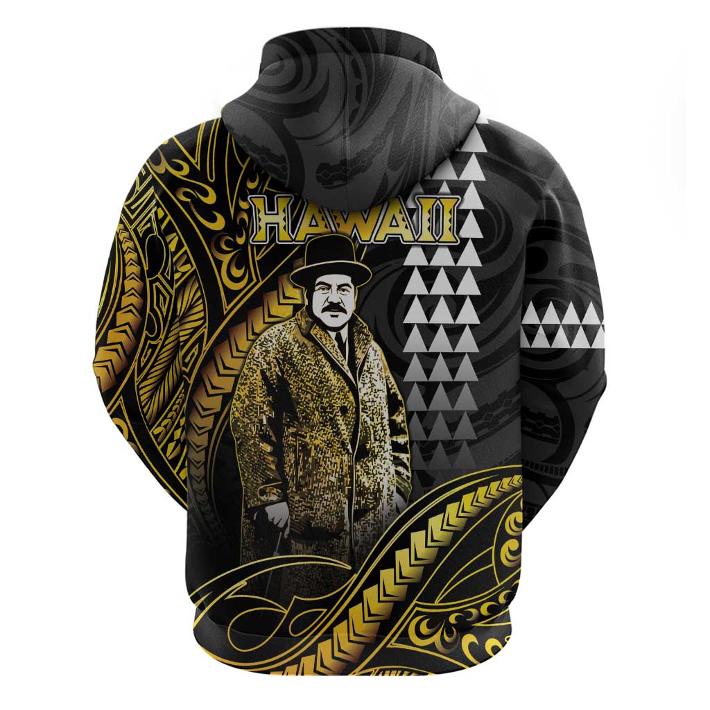 Hawaii Kuhio The Citizen Prince Zip Hoodie Gold Polynesian Tribal Tattoo LT05 - Polynesian Pride