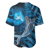 New Zealand Matariki Baseball Jersey Maori Koru With Humpback Whale Blue LT05 - Polynesian Pride