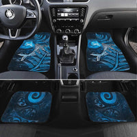 New Zealand Matariki Car Mats Maori Koru With Humpback Whale Blue LT05 Set 4pcs Blue - Polynesian Pride