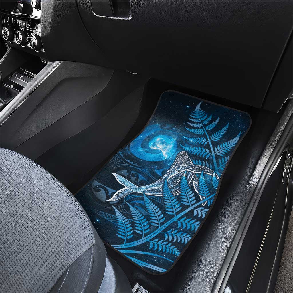 New Zealand Matariki Car Mats Maori Koru With Humpback Whale Blue LT05 - Polynesian Pride