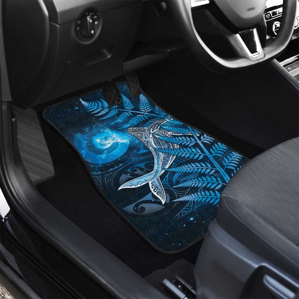 New Zealand Matariki Car Mats Maori Koru With Humpback Whale Blue LT05 - Polynesian Pride