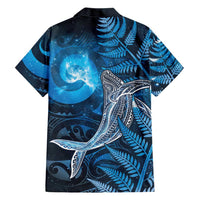 New Zealand Matariki Family Matching Long Sleeve Bodycon Dress and Hawaiian Shirt Maori Koru With Humpback Whale Blue LT05 - Polynesian Pride
