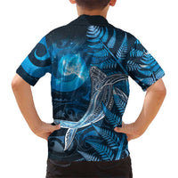 New Zealand Matariki Family Matching Tank Maxi Dress and Hawaiian Shirt Maori Koru With Humpback Whale Blue LT05 - Polynesian Pride