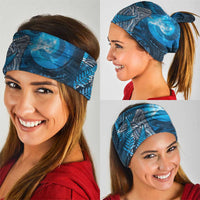 New Zealand Matariki Neck Gaiter Maori Koru With Humpback Whale Blue LT05 - Polynesian Pride