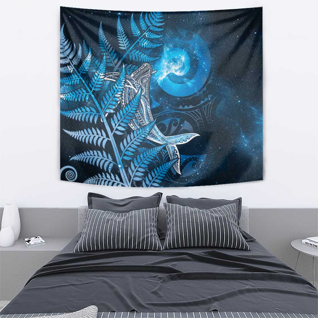 New Zealand Matariki Tapestry Maori Koru With Humpback Whale Blue