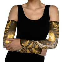 New Zealand Matariki Arm Sleeves Maori Koru With Humpback Whale Gold