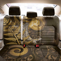 New Zealand Matariki Back Car Seat Cover Maori Koru With Humpback Whale Gold LT05 - Polynesian Pride