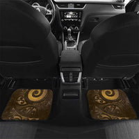 New Zealand Matariki Car Mats Maori Koru With Humpback Whale Gold