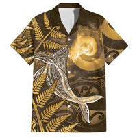 New Zealand Matariki Hawaiian Shirt Maori Koru With Humpback Whale Gold LT05 Gold - Polynesian Pride