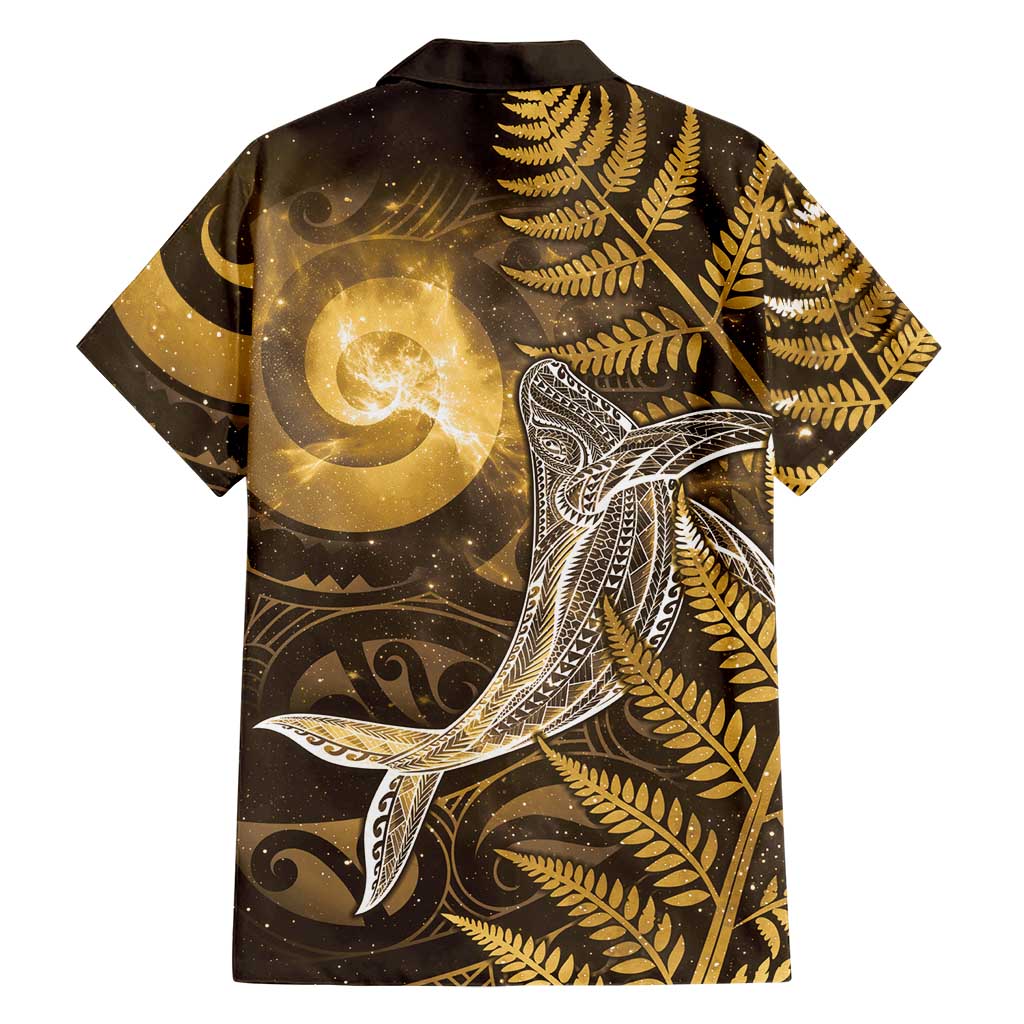 New Zealand Matariki Hawaiian Shirt Maori Koru With Humpback Whale Gold LT05 - Polynesian Pride