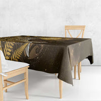 New Zealand Matariki Tablecloth Maori Koru With Humpback Whale Gold