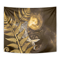 New Zealand Matariki Tapestry Maori Koru With Humpback Whale Gold