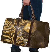 New Zealand Matariki Travel Bag Maori Koru With Humpback Whale Gold LT05 - Polynesian Pride