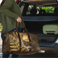 New Zealand Matariki Travel Bag Maori Koru With Humpback Whale Gold LT05 - Polynesian Pride