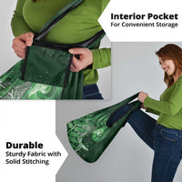 New Zealand Matariki Grocery Bag Maori Koru With Humpback Whale Green
