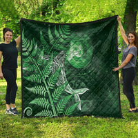 New Zealand Matariki Quilt Maori Koru With Humpback Whale Green