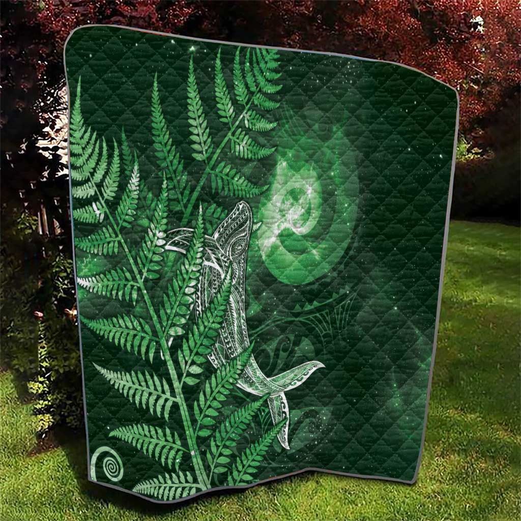 New Zealand Matariki Quilt Maori Koru With Humpback Whale Green
