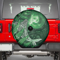 New Zealand Matariki Spare Tire Cover Maori Koru With Humpback Whale Green LT05 - Polynesian Pride
