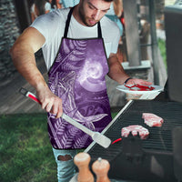 New Zealand Matariki Apron Maori Koru With Humpback Whale Purple LT05 - Polynesian Pride