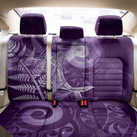 New Zealand Matariki Back Car Seat Cover Maori Koru With Humpback Whale Purple LT05 - Polynesian Pride