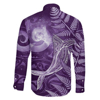 New Zealand Matariki Family Matching Mermaid Dress and Hawaiian Shirt Maori Koru With Humpback Whale Purple LT05 - Polynesian Pride