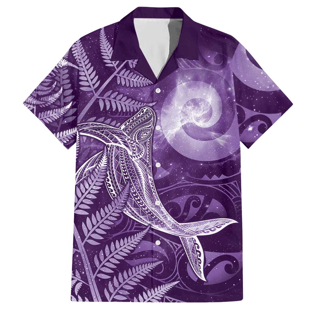 New Zealand Matariki Hawaiian Shirt Maori Koru With Humpback Whale Purple LT05 Purple - Polynesian Pride