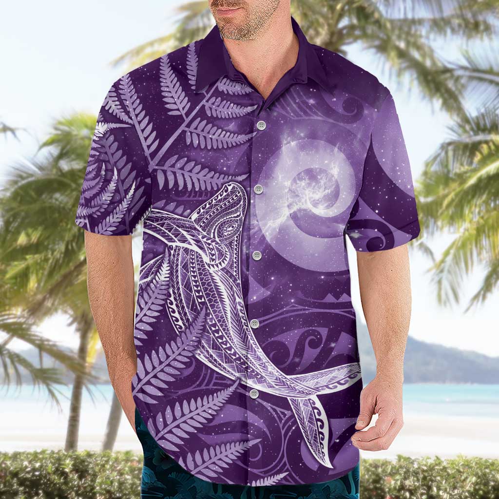 New Zealand Matariki Hawaiian Shirt Maori Koru With Humpback Whale Purple LT05 - Polynesian Pride