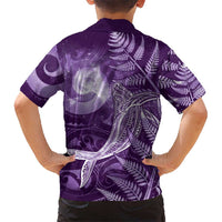 New Zealand Matariki Hawaiian Shirt Maori Koru With Humpback Whale Purple LT05 - Polynesian Pride