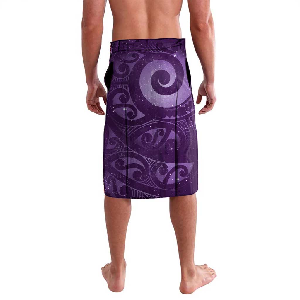 New Zealand Matariki Lavalava Maori Koru With Humpback Whale Purple
