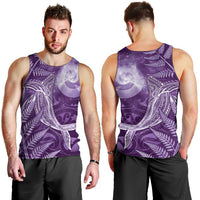 New Zealand Matariki Men Tank Top Maori Koru With Humpback Whale Purple LT05 - Polynesian Pride