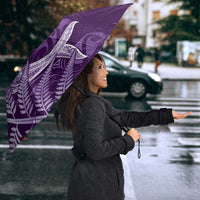 New Zealand Matariki Umbrella Maori Koru With Humpback Whale Purple