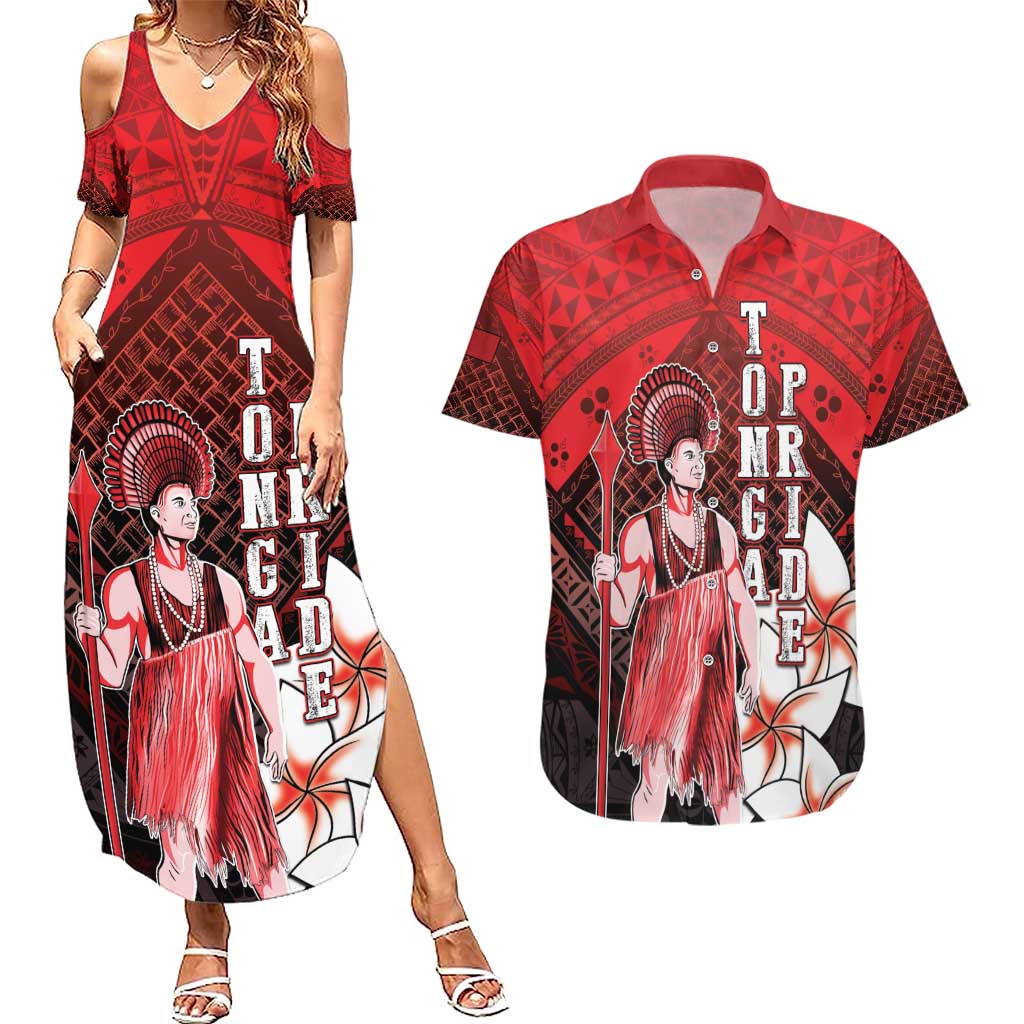 The First King Of Tonga Couples Matching Summer Maxi Dress and Hawaiian Shirt Tongan Pride
