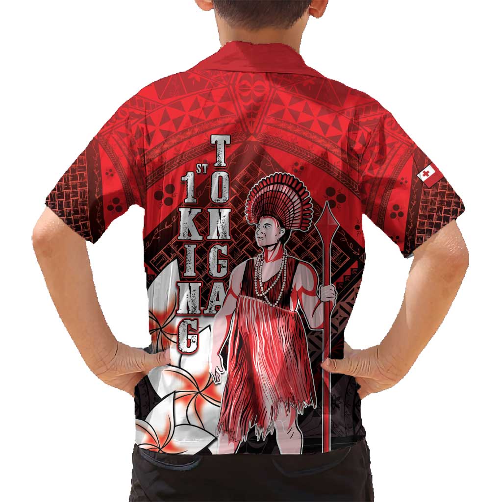 The First King Of Tonga Family Matching Long Sleeve Bodycon Dress and Hawaiian Shirt Tongan Pride